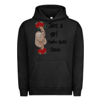 Pigment Black just a girl who loves sloths Urban Hoodie - Bettercallsaul