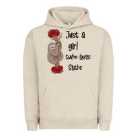Pigment French Oak just a girl who loves sloths Urban Hoodie - Bettercallsaul