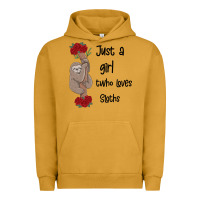 Pigment Peanut Butter just a girl who loves sloths Urban Hoodie - Bettercallsaul