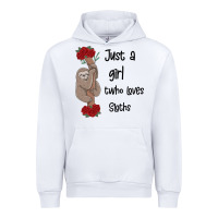 White just a girl who loves sloths Urban Hoodie - Bettercallsaul