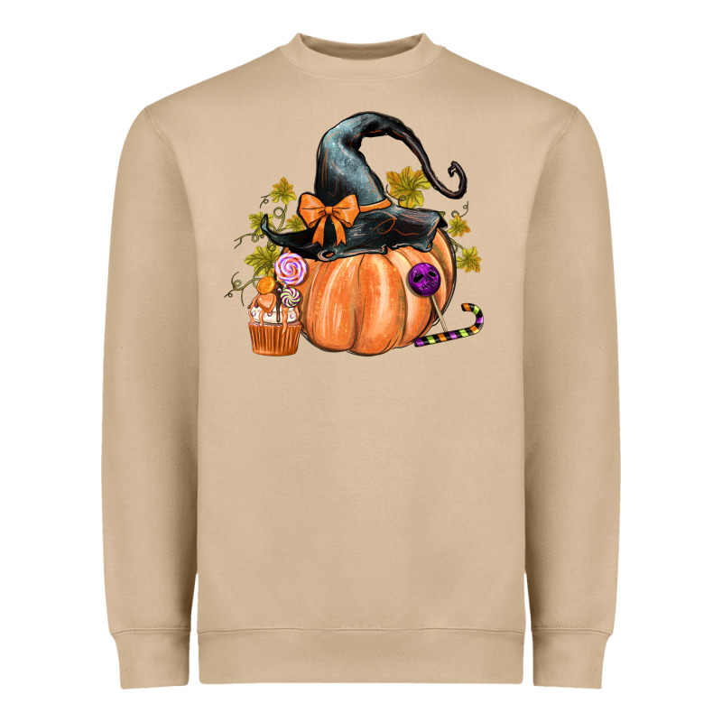 Kids Pumpkin With Halloween Heavyweight Sweatshirt by texasbilliewilder | Teevron