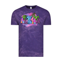 Cloud Purple aloha stitch Vintage Tee - AdoDesignShop