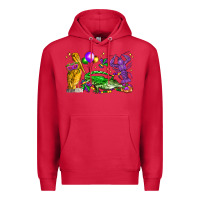 Cardinal mardi gras pelican alligator and crawfish Premium Hoodie - LillyAllenDesigns