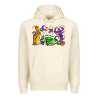 Sandshell mardi gras pelican alligator and crawfish Premium Hoodie - LillyAllenDesigns