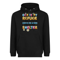 Black god is my refuge and my fortress under his wings Heavyweight Hoodie - MaliasSmallBusiness