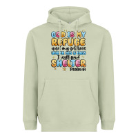 Matcha god is my refuge and my fortress under his wings Heavyweight Hoodie - MaliasSmallBusiness