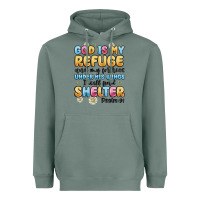 Sage god is my refuge and my fortress under his wings Heavyweight Hoodie - MaliasSmallBusiness