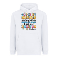 White god is my refuge and my fortress under his wings Heavyweight Hoodie - MaliasSmallBusiness