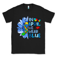 Black in april we wear blue sunflower Classic Tee - Artiststas