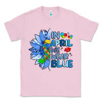 Bubblegum Pink in april we wear blue sunflower Classic Tee - Artiststas