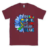 Burgundy in april we wear blue sunflower Classic Tee - Artiststas