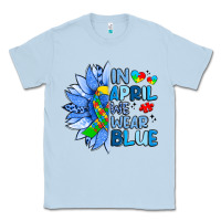 Dusty Blue in april we wear blue sunflower Classic Tee - Artiststas