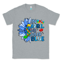 Heather Grey in april we wear blue sunflower Classic Tee - Artiststas