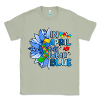 Matcha in april we wear blue sunflower Classic Tee - Artiststas