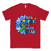 Red in april we wear blue sunflower Classic Tee - Artiststas