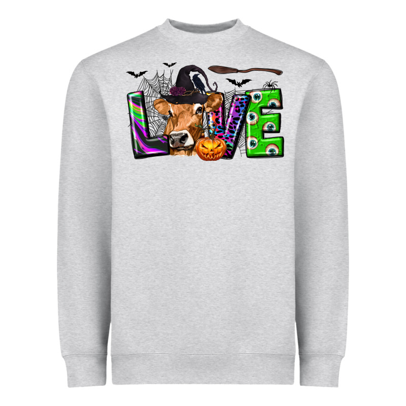 Love Halloween Cow Heavyweight Sweatshirt by texasbilliewilder | Teevron