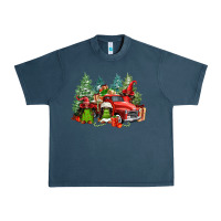 Midnight Navy merry christmas truck afro gnomies Urban Heavy Tee - FaDigitalArtStudio