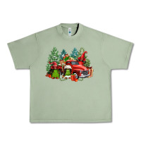 Oil Green merry christmas truck afro gnomies Urban Heavy Tee - FaDigitalArtStudio