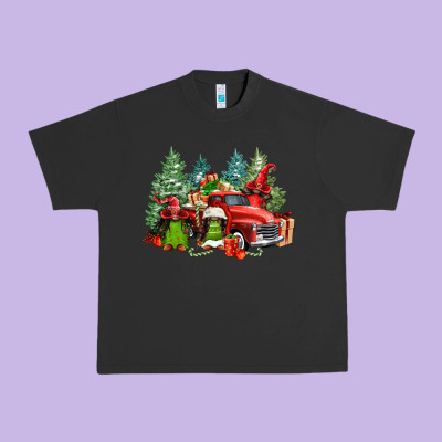 Merry Christmas Truck Afro Gnomies Urban Heavy Tee Designed By Fadigitalartstudio