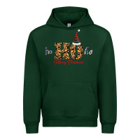 Forest Green Ho Ho Ho Merry Christmas Urban Hoodie - Bettercallsaul