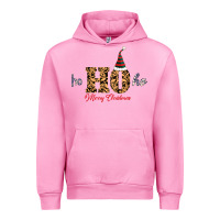 Fuchsia Pink Ho Ho Ho Merry Christmas Urban Hoodie - Bettercallsaul