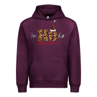Mauve Wine Ho Ho Ho Merry Christmas Urban Hoodie - Bettercallsaul