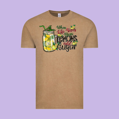 When Life Gives You Lemons Add Sugar Vintage Tee Designed By Sublimationcraftshop