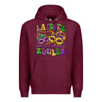 Burgundy laissez les bon temps rouler Premium Hoodie - LillyAllenDesigns