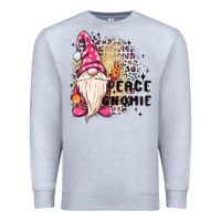 Heather Grey peace gnomie Premium Sweatshirt - MaliasSmallBusiness