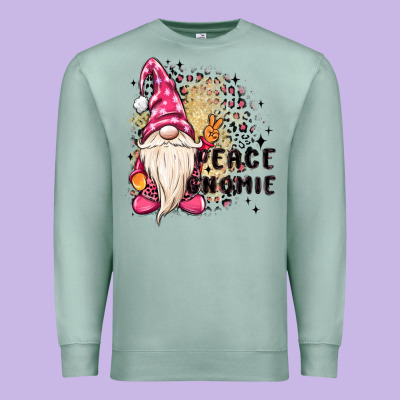 Peace Gnomie Premium Sweatshirt Designed By Maliassmallbusiness