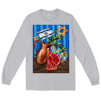 Moon Dust hanukkah table with oil pitcher Long Sleeve Tee - AdoDesignShop