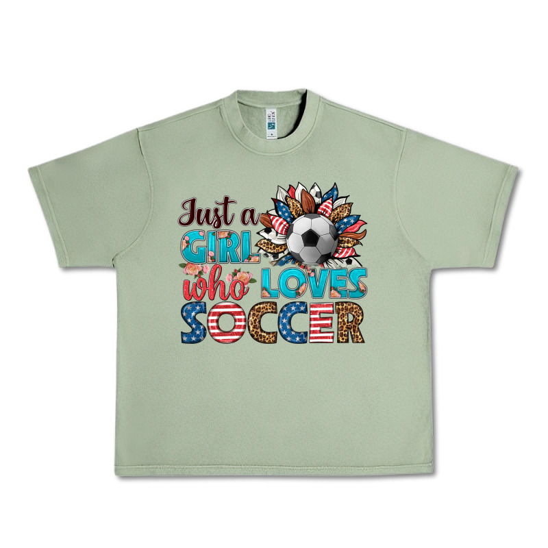 Just A Girl Who Loves Soccer Urban Heavy Tee by HRA Design Shop | Teevron