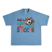 Pebble Blue just a girl who loves soccer Urban Heavy Tee - HRA Design Shop