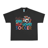 Pigment Black just a girl who loves soccer Urban Heavy Tee - HRA Design Shop