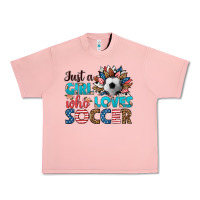 Salmon just a girl who loves soccer Urban Heavy Tee - HRA Design Shop