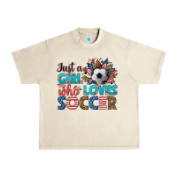 Sandshell just a girl who loves soccer Urban Heavy Tee - HRA Design Shop
