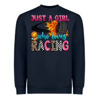Navy just a girl who loves racing Heavyweight Sweatshirt - Zillion Design Studio