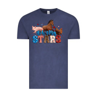 Horse Pig Chicken With Oh My Stars Vintage Tee | Teevron