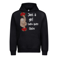 Black just a girl who loves sloths Urban Hoodie - Bettercallsaul