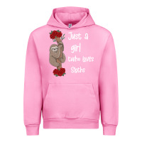 Fuchsia Pink just a girl who loves sloths Urban Hoodie - Bettercallsaul