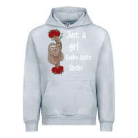 Heather Grey just a girl who loves sloths Urban Hoodie - Bettercallsaul
