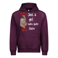 Mauve Wine just a girl who loves sloths Urban Hoodie - Bettercallsaul