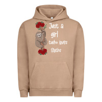 Pigment Burro just a girl who loves sloths Urban Hoodie - Bettercallsaul
