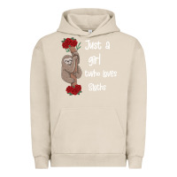 Pigment French Oak just a girl who loves sloths Urban Hoodie - Bettercallsaul