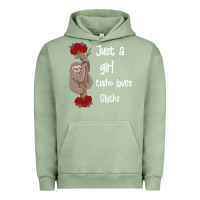 Pigment Oil Green just a girl who loves sloths Urban Hoodie - Bettercallsaul
