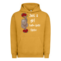 Pigment Peanut Butter just a girl who loves sloths Urban Hoodie - Bettercallsaul