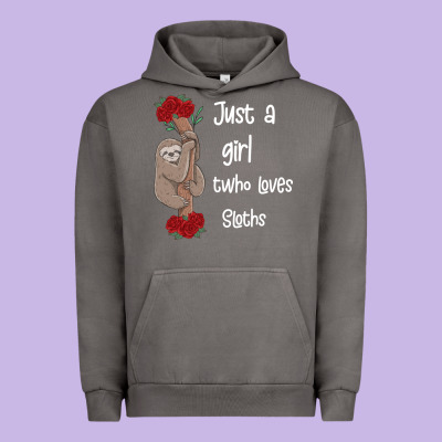 Just A Girl Who Loves Sloths Urban Hoodie Designed By Bettercallsaul