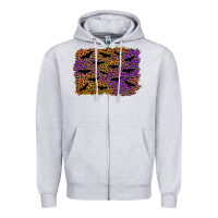 Heather Grey halloween leopard bat background Zipper Hoodie - AdoDesignShop
