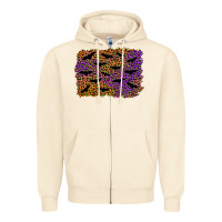Sandshell halloween leopard bat background Zipper Hoodie - AdoDesignShop