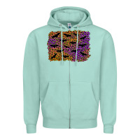 Seafoam halloween leopard bat background Zipper Hoodie - AdoDesignShop